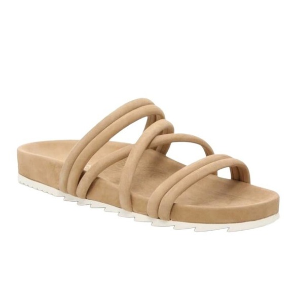 J/Slides Tess Slide Strappy Footbed Sandals Women's 8.5‎ Tan - Picture 9 of 9